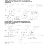 Algebra Ihonors  Mrs Jenee Blanco Go Mustangs Within Equations Of Lines Worksheet Answer Key