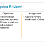 Algebra Review  Manualzz Along With Linear Equations Review Worksheet