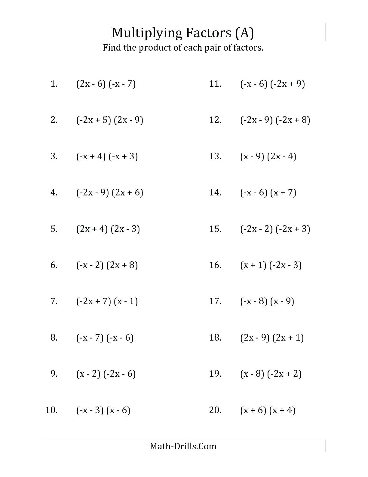 Algebraic Formula Math How To Solve Algebra Equations Math Two Step Intended For Algebra Equations Worksheets