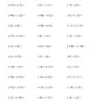 All Operations With Integers Range 15 To 15 With All Integers In Or Integers Worksheets With Answers