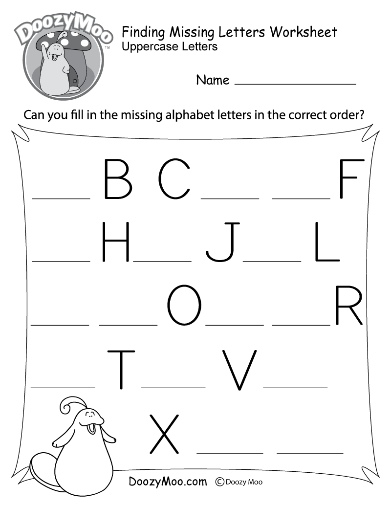 Alphabet Worksheets Free Printables  Doozy Moo For Alphabet Worksheets For Kindergarten Pdf
