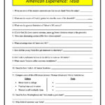 American Experience Tesla Worksheet 2016  Conceptual Science For Cosmos Episode 1 Worksheet Answer Key