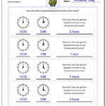 Analog Elapsed Time Pertaining To 3Rd Grade Clock Worksheets