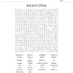 Ancient China Word Search  Wordmint For Silk Road Worksheets
