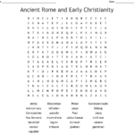 Ancient Rome And Early Christianity Word Search  Wordmint Regarding Chapter 6 Ancient Rome And Early Christianity Worksheet Answers