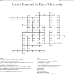 Ancient Rome And The Rise Of Christianity Crossword  Wordmint With The Rise Of Rome Worksheet Answers