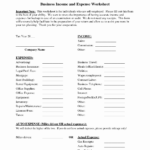 And Small Business Income And Expense Worksheet – Guiaubuntupt Together With Auto Expense Worksheet 2019