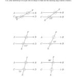 Angle Relationships In Transversals A Together With Geometry Angle Relationships Worksheet Answers