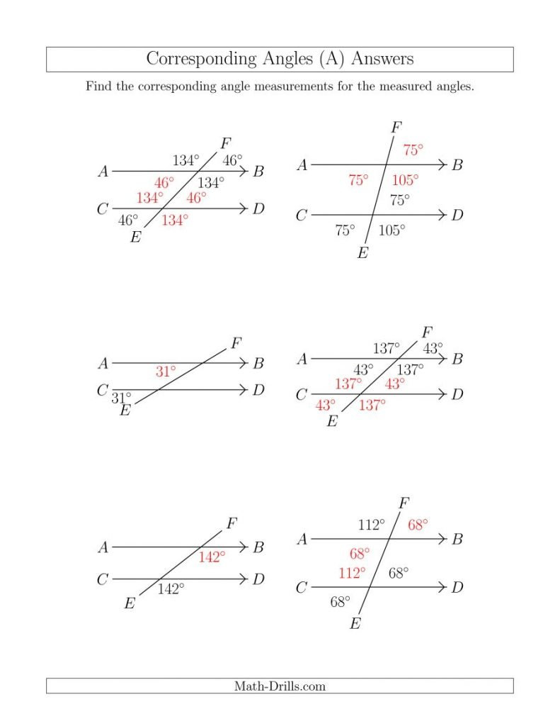 Angle Relationships Worksheet Answers Math Worksheets Geometry In And Geometry Angle Relationships Worksheet Answers