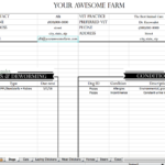 Animal Records Spreadsheet Also Cattle Spreadsheets For Records