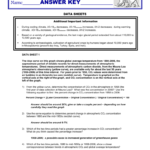 Answer Key – Questions From Data Sheets Regarding Atmosphere And Climate Change Worksheet Answers