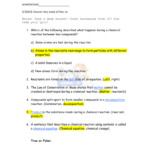Answer Key To Week 1110 Regarding Bill Nye Chemical Reactions Worksheet Answers