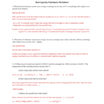 Answers For Specific Heat Chem Worksheet 16 1 Answer Key