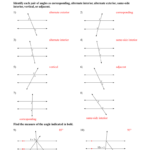 Answers With Find The Measure Of Each Angle Indicated Worksheet Answers