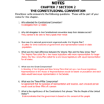 Answers With The Constitutional Convention Worksheet Answer Key