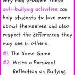 Antibullying Activities For Middle School Students • Journalbuddies In Anti Bullying Worksheets For Kids