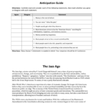 Anticipation Guide And The Jazz Age  Mscraig As Well As Anticipation Guide Worksheet Answers