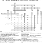 Ap Human Geography Exam Review Crossword 1  Wordmint Throughout Ap Human Geography Worksheet Answers