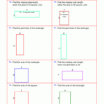 Area And Perimeter Worksheets Rectangles And Squares Intended For Area Perimeter Volume Worksheets