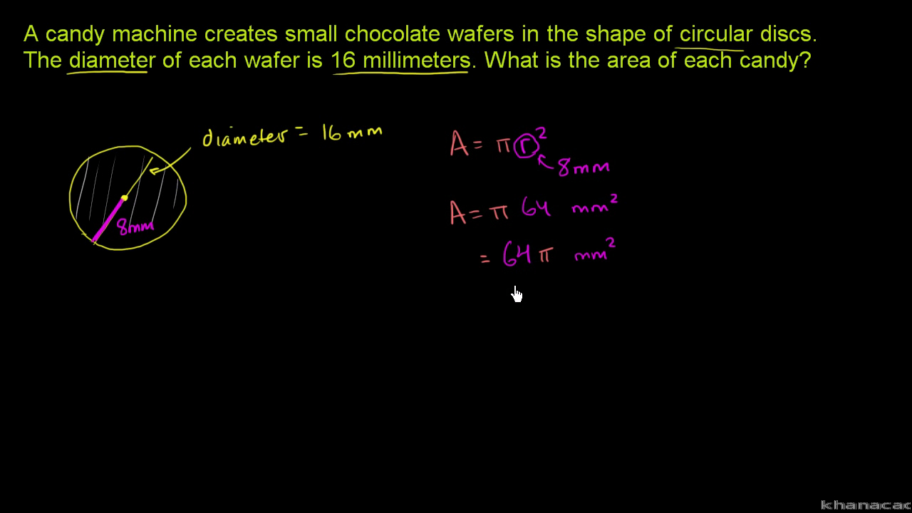 Area Of A Circle Video  Khan Academy Pertaining To Circles Worksheet Day 2 Answers