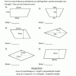 Area Of Quadrilateral Worksheets Throughout Geometry Parallelogram Worksheet