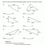 Area Of Right Triangle Worksheets Together With Area Of A Triangle Worksheet