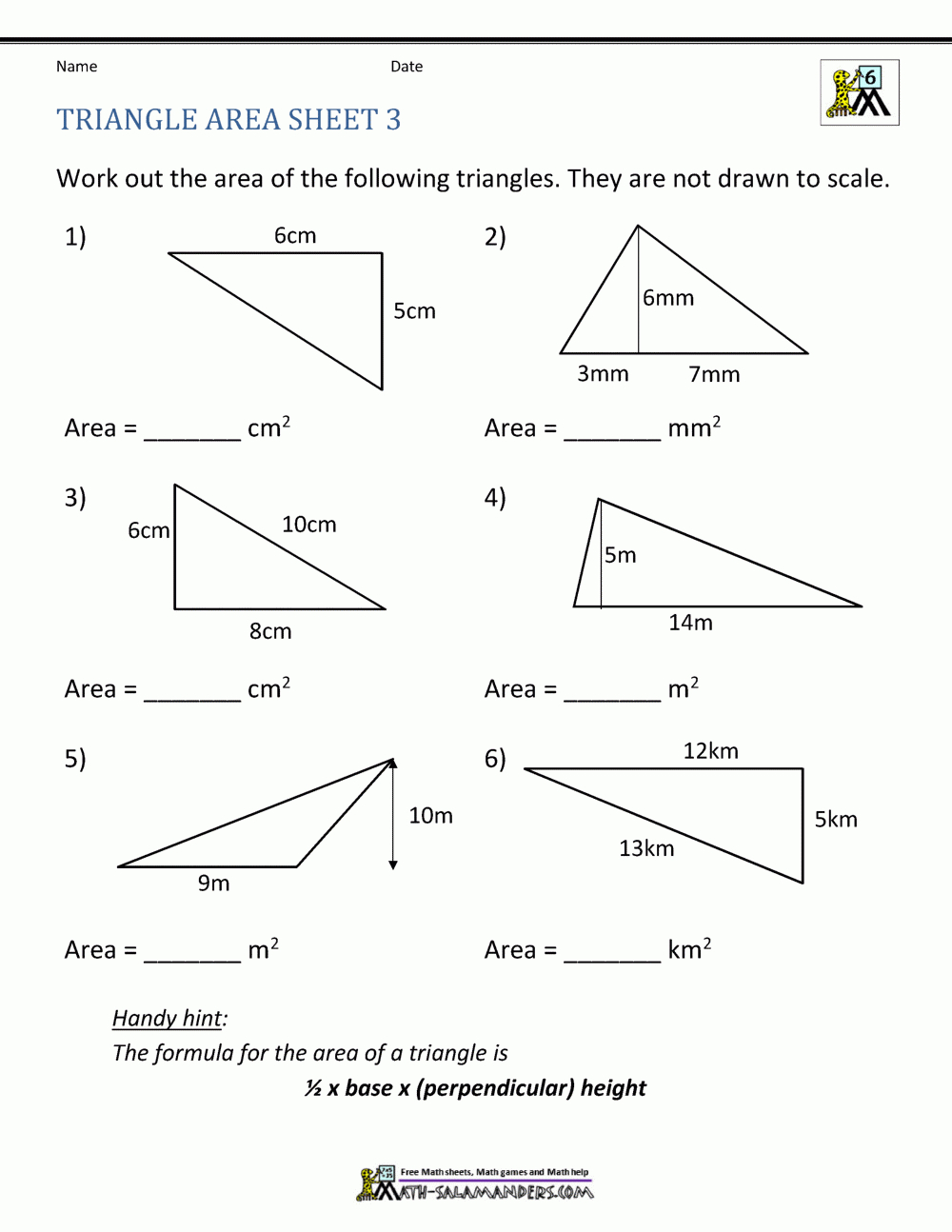 Area Of Right Triangle Worksheets Together With Area Of A Triangle Worksheet
