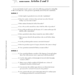 Articles 2 And 3 Inside The Living Constitution Worksheet Answers