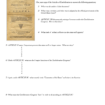 Articles Of Confederation Worksheet Within Articles Of Confederation Worksheet