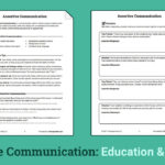 Assertive Communication Worksheet  Therapist Aid In Communication Worksheets For Adults Pdf