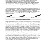 Assertive Communication Worksheet With Regard To Assertive Communication Worksheet