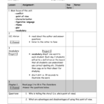 Assignment  Classe 8C For Point Of View Worksheets For Middle School