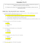 Atmosphere Test 1Answers  Annaward Regarding Layers Of The Atmosphere Worksheet Answers