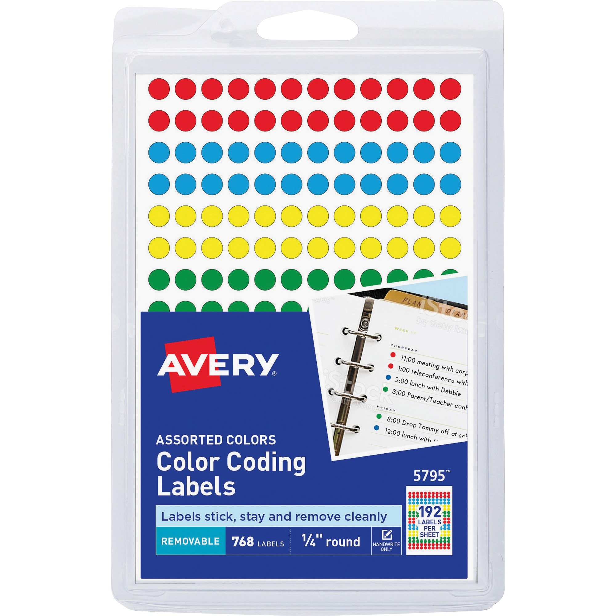 Avery Handwrite Only Removable Round Colorcoding Labels 14" Dia Inside Dia Construction Security Plan Worksheet