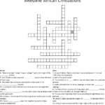 Awesome African Civilizations Crossword  Wordmint For Early African Civilizations Worksheet Answers