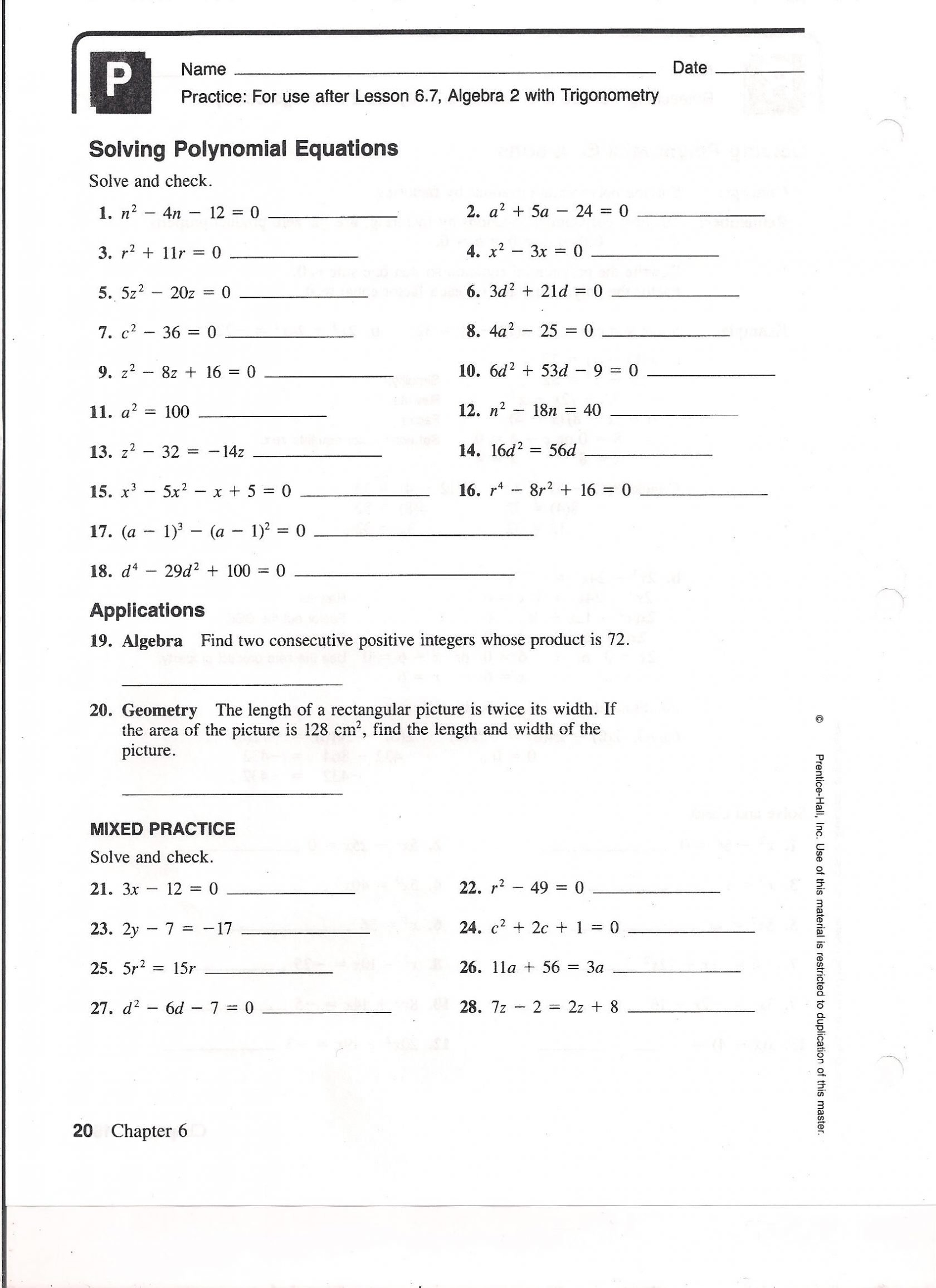 Awesome Collection Of Zero Product Property Worksheet Math As Well As Zero Product Property Worksheet