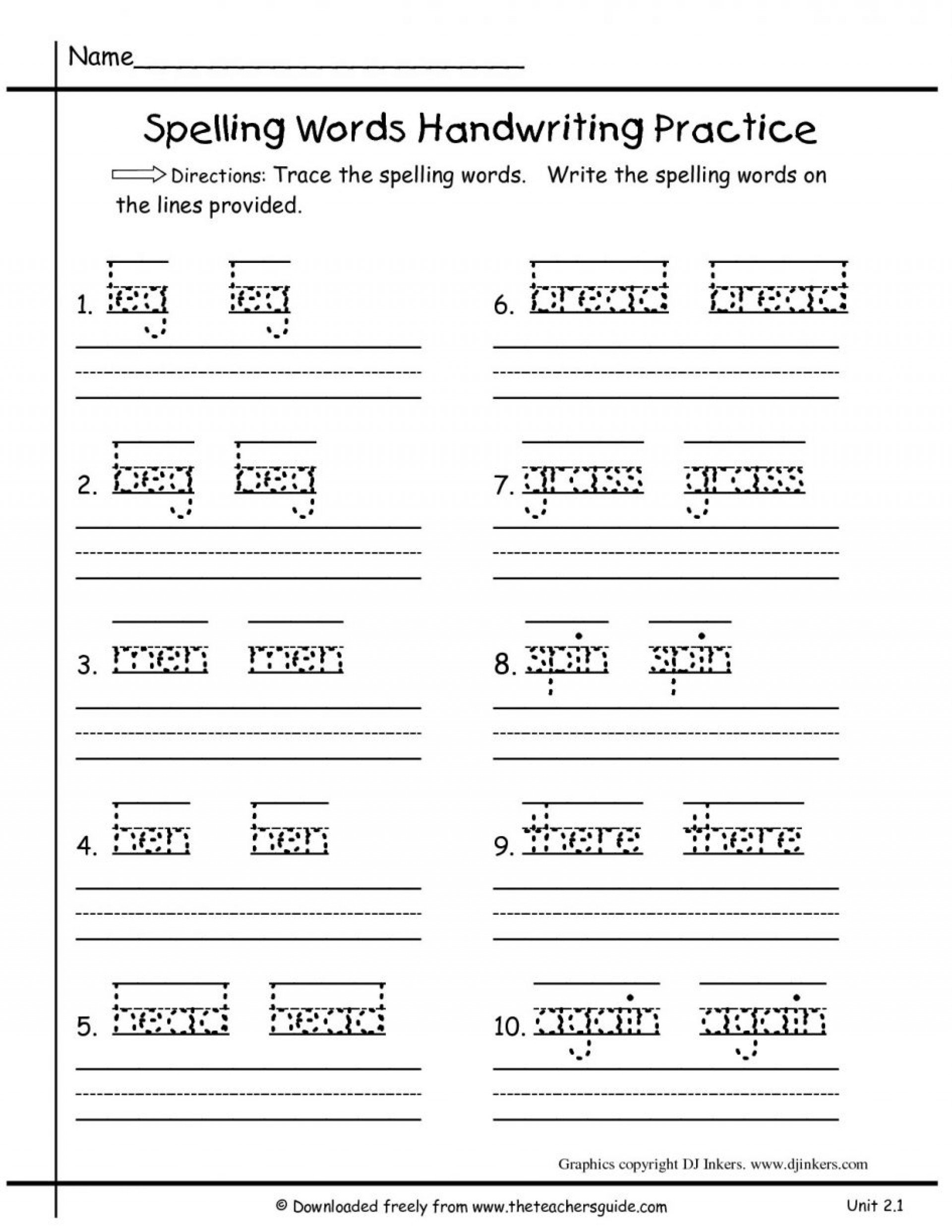 Awful First Grade Spelling Words Printable Word List Free Worksheets And Free First Grade Spelling Worksheets