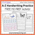 Az Handwriting Practice No Prep Worksheets For Learning Letters As Well As Learning Letters Worksheets