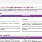 Backtoschool Worksheet To Plan For A Better Year Along With Identifying Emotions Worksheet For Adults