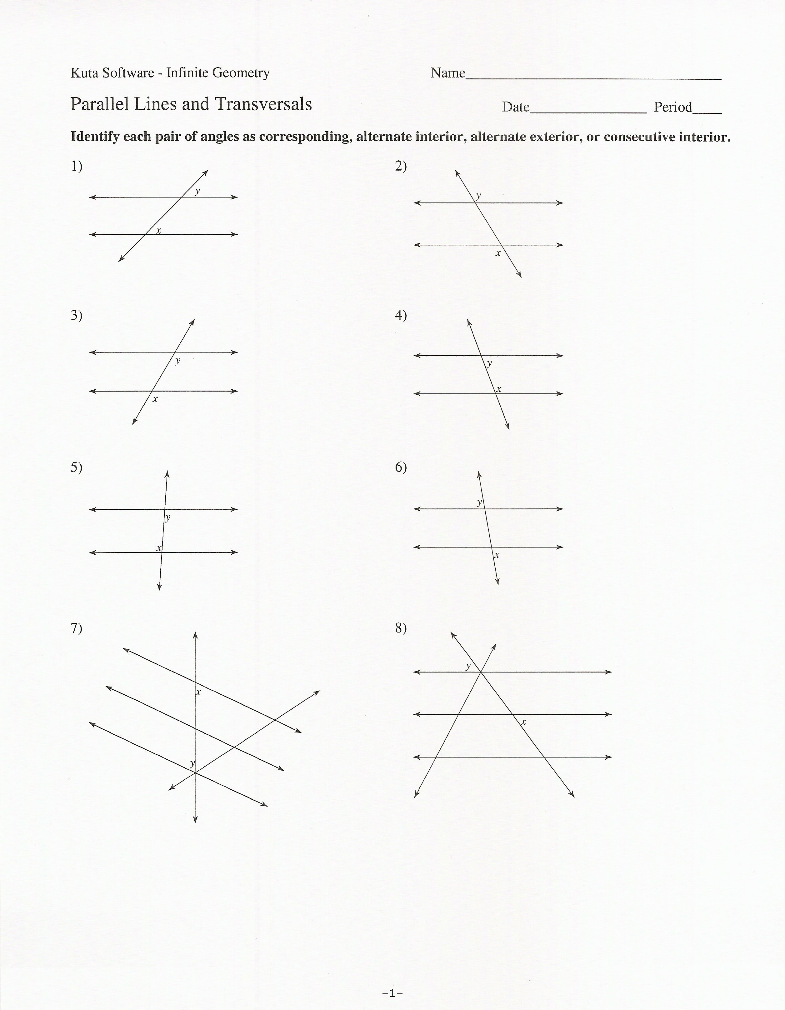 Bafea Proving Parallel Lines Worksheet With Answers Great Books Throughout Parallel Lines Cut By A Transversal Worksheet Answer Key