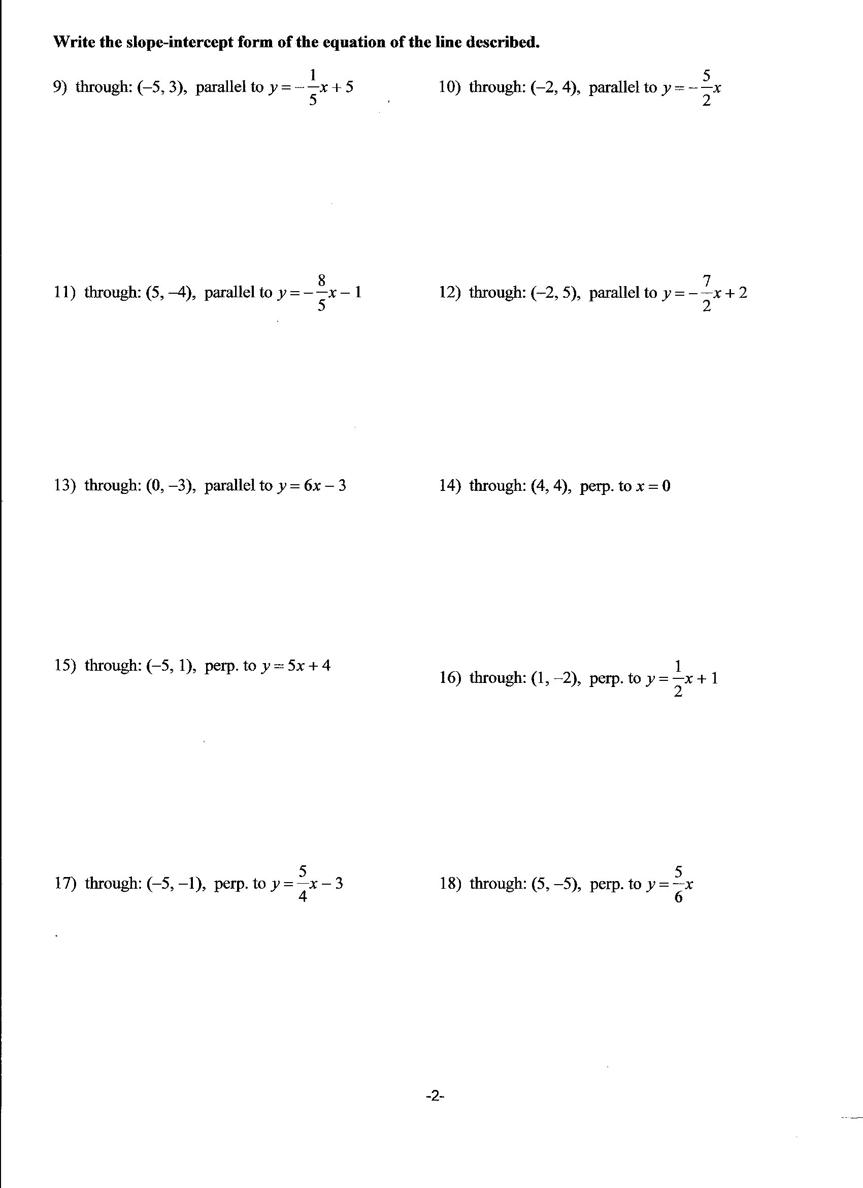 Bafea Proving Parallel Lines Worksheet With Answers Great Books Throughout Writing Equations Of Parallel And Perpendicular Lines Worksheet Answers