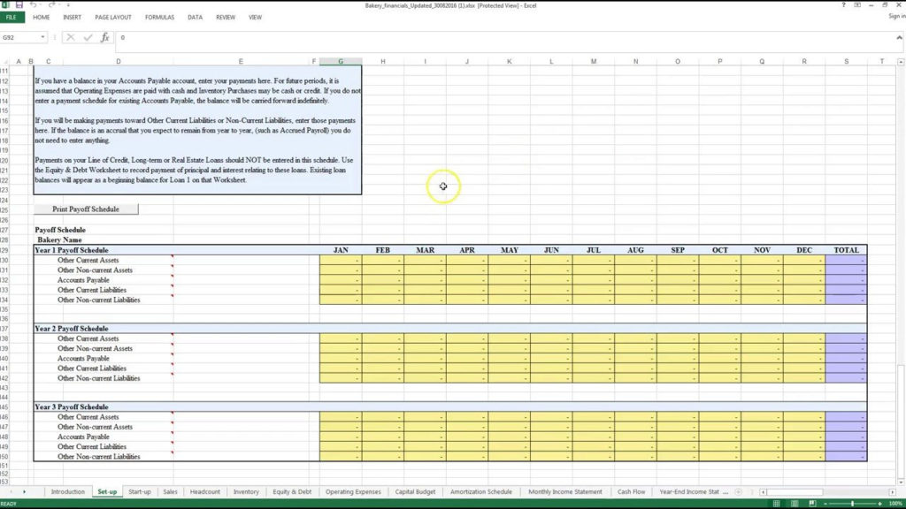 Bakery Expenses Spreadsheet — excelguider.com