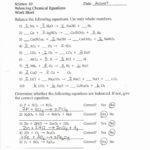 Balancing Chemical Equations Practice Worksheet With Answers Also Balancing Equations Practice Worksheet Answer Key