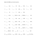Balancing Equations Worksheet 1  Briefencounters Along With Balancing Equations Race Worksheet Answers