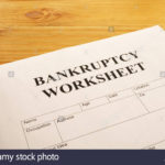 Bankruptcy Worksheet Form Or Document Showing Business Concept Stock And Bankruptcy Worksheet