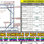 Bar Bending Schedule Of Box Culvert In Excel | Estimate Of Box ... With Regard To Culvert Calculator Spreadsheet
