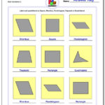 Basic Shapes Along With Quadrilaterals 3Rd Grade Worksheets