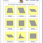 Basic Shapes Throughout Quadrilaterals 3Rd Grade Worksheets