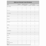 Bathroom Estimate Template – Amandae For Bathroom Remodel Costs Worksheet