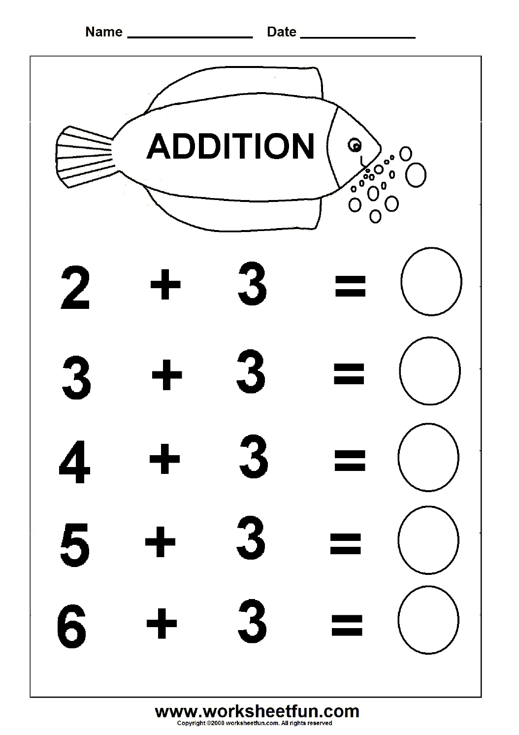Beginner Addition – 6 Kindergarten Addition Worksheets  Free Along With Easy Preschool Worksheets